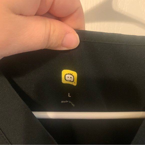 Working Gear Mens Scrub Top Size L Black - Picture 3 of 3